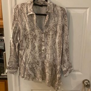Zara snakeskin print blouse